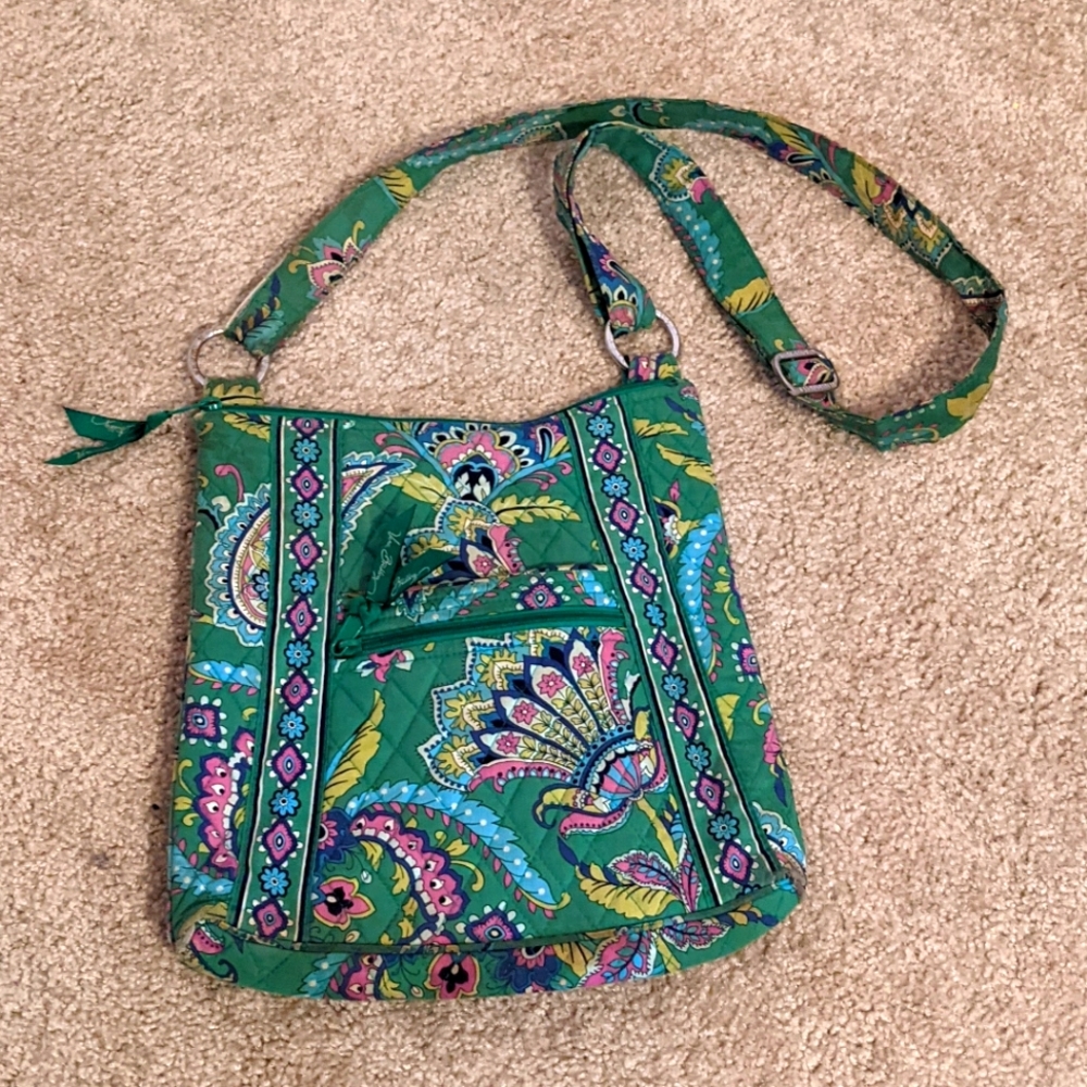 Vera Bradley Hipster Purse - Emerald Paisley